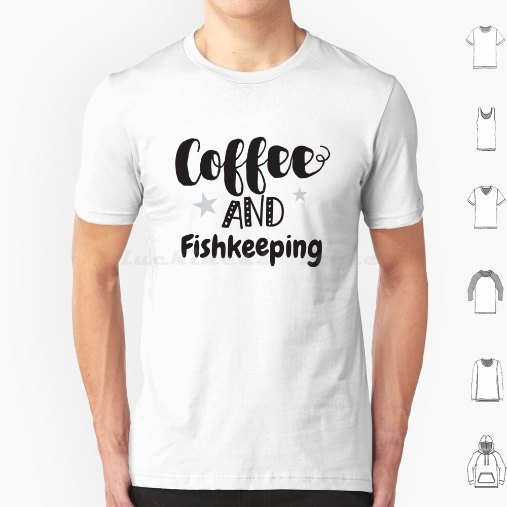 Aquarium Fish Keeping - Футболка с изображением кофе и рыбок,