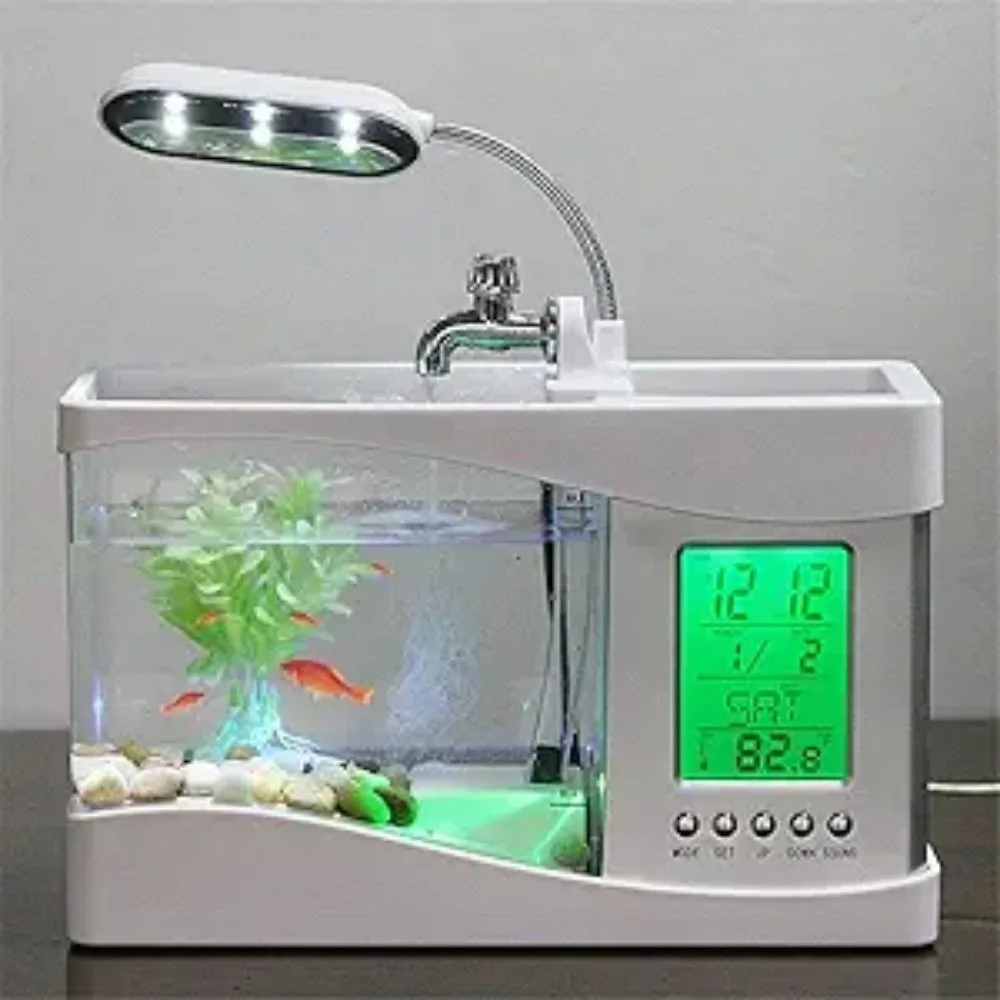 Aquarium Light - Мини-аквариум с водяным насосом, календарем, функцией